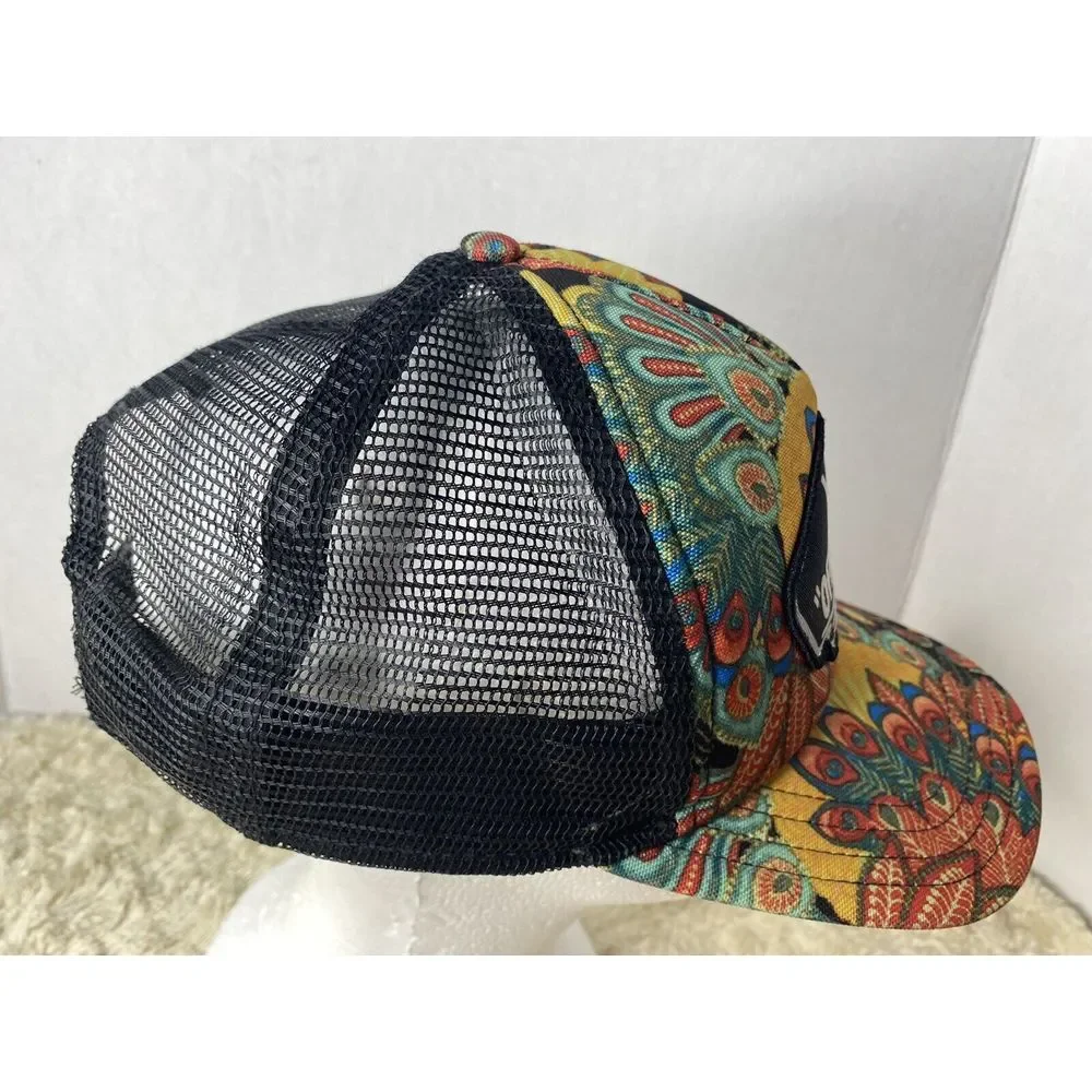 Vans Hat Unisex Paisley Peacock‎ Pattern Mesh Snap Back Adjustable